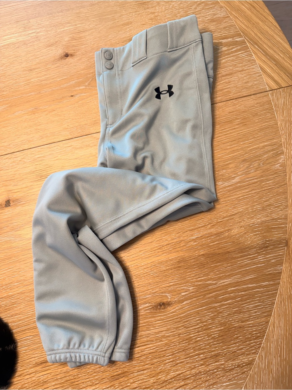Under Armour Kids Light Gray Jogger Pants with Black Logo